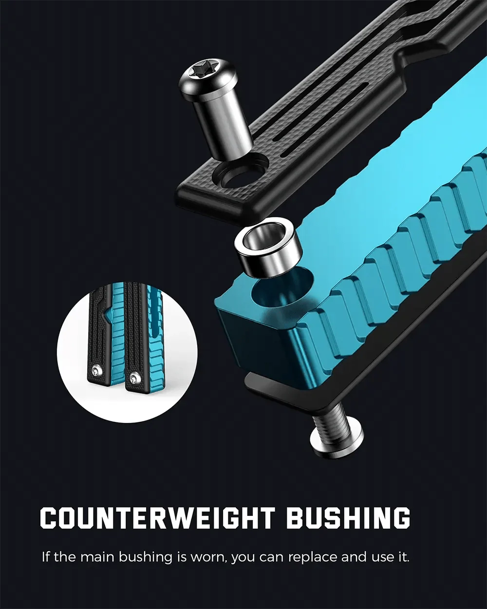 Nabalis Trident Balisong Butterfly  Knife Trainer - Image 3